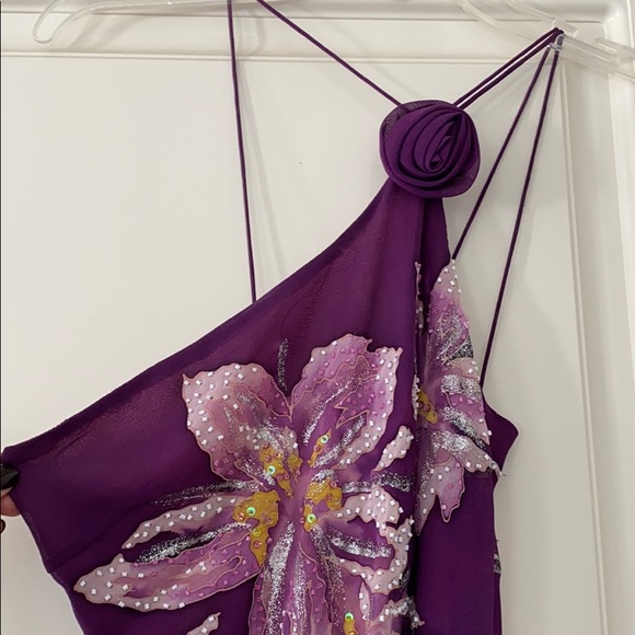 Beautiful purple dress with sequins - Picture 1 of 4